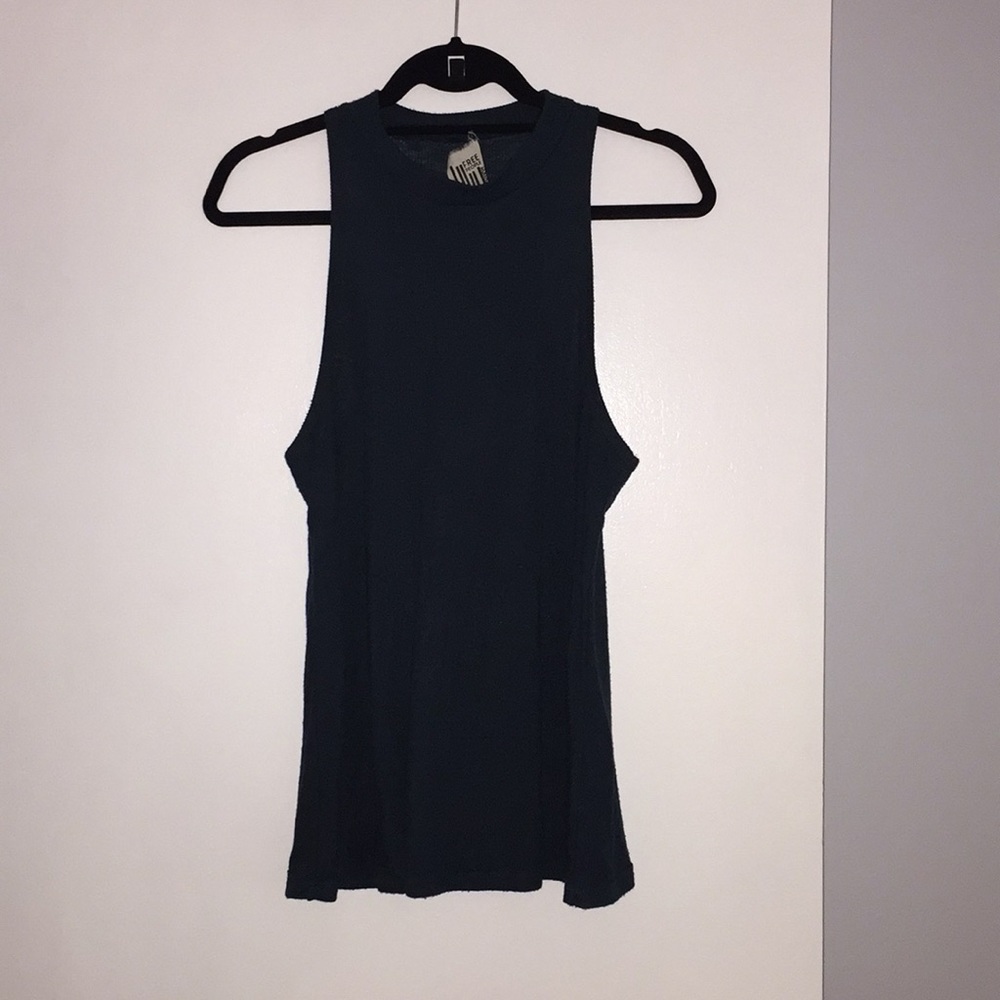 Free People “Mock Me” Tank in Dark Teal